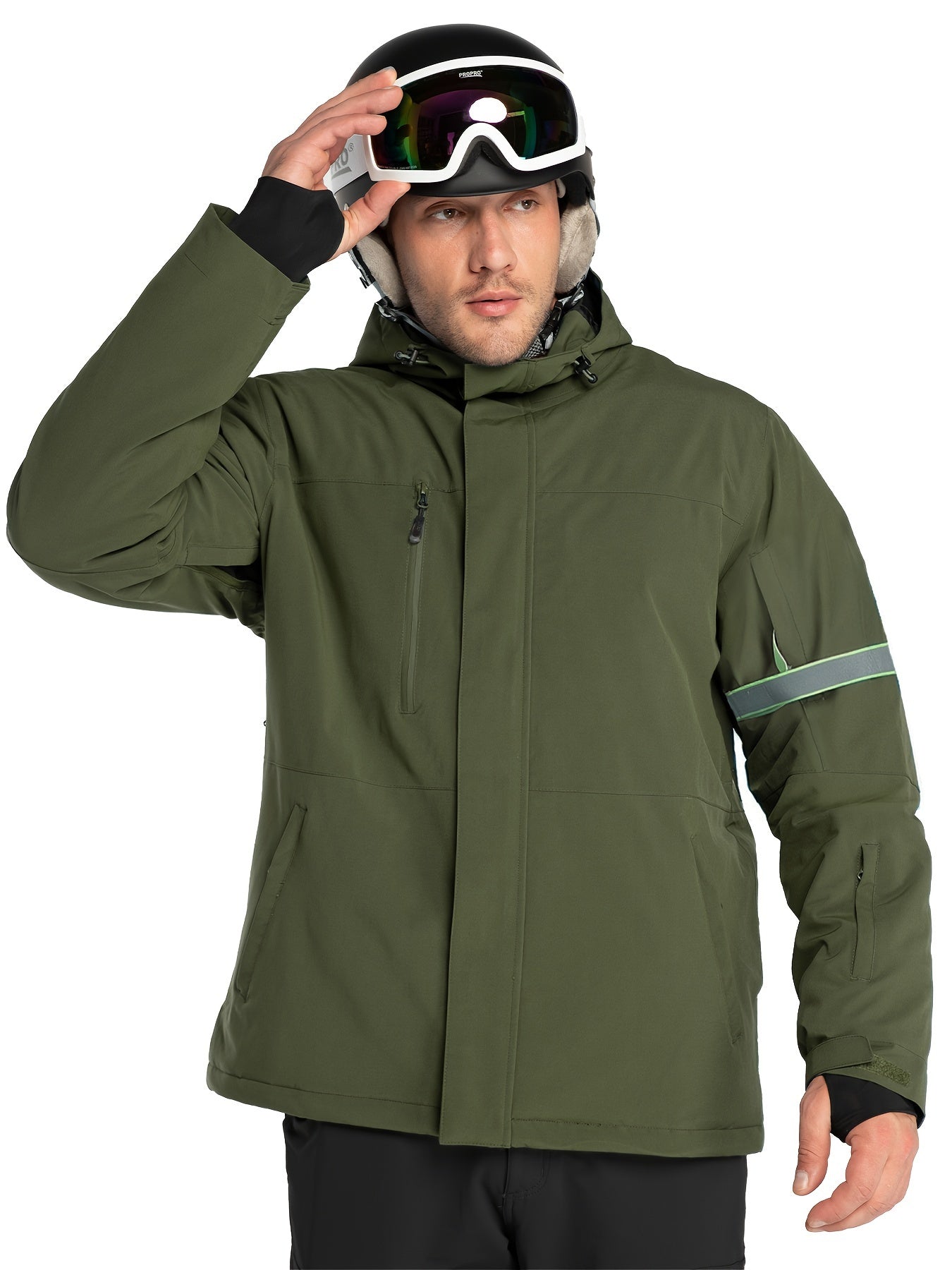 Men's Waterproof Hooded Snow Jacket Warm Winter Coat