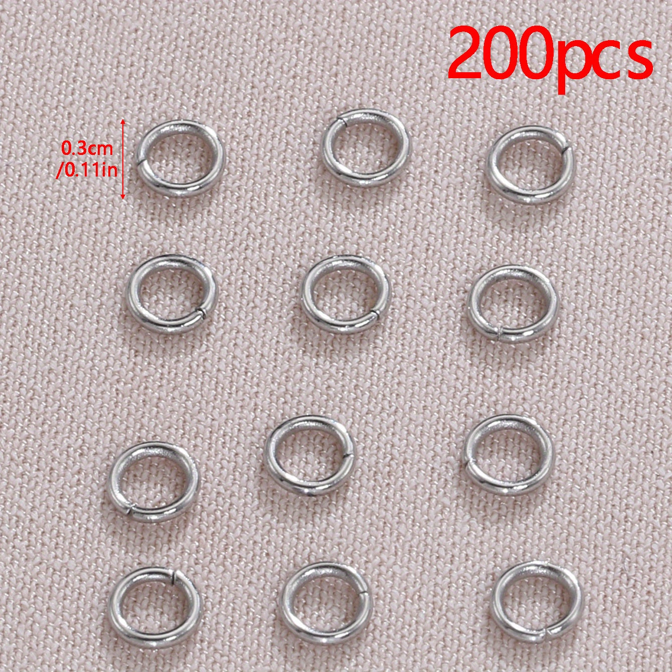 200pcs Stainless Steel Jump Rings for Jewelry Making
