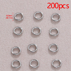 200pcs Stainless Steel Jump Rings for Jewelry Making