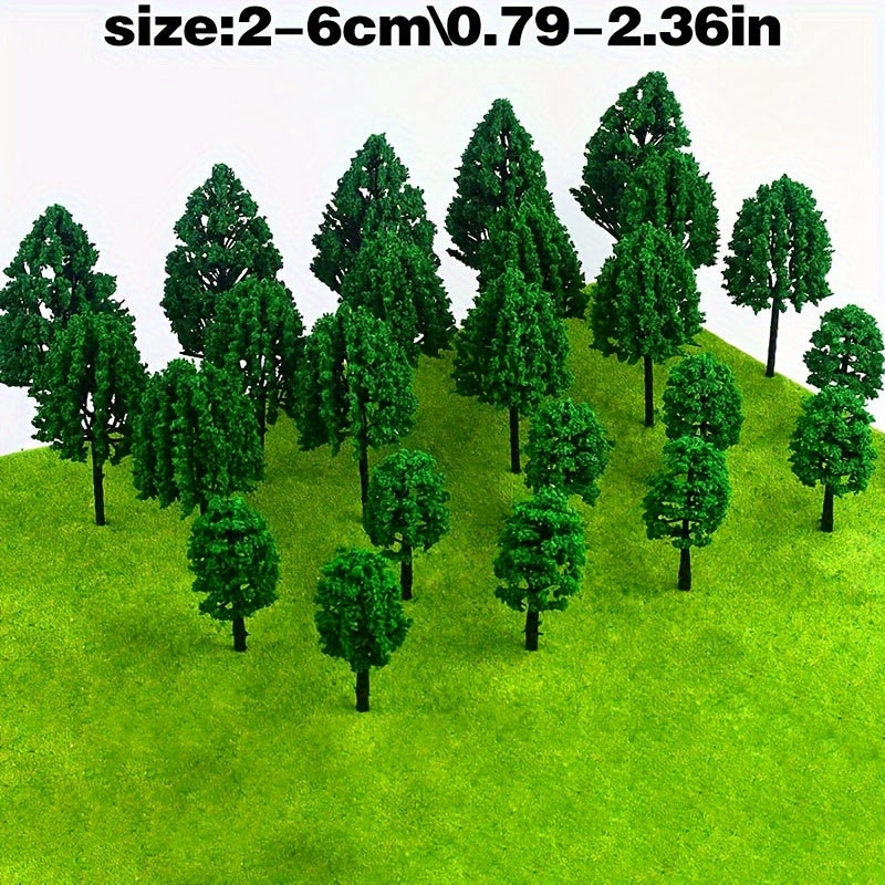 50pcs Mixed Tree Train Landscape DIY Crafts Decoration for Halloween Christ
