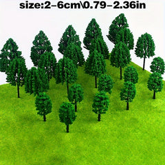 50pcs Mixed Tree Train Landscape DIY Crafts Decoration for Halloween Christ