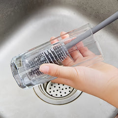 Silicone Cup Brush Long Handle Bottle Cleaning Brush