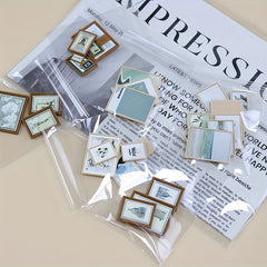 Dollhouse Mural Wall Decorative Landscape Picture Frame DIY Accessories