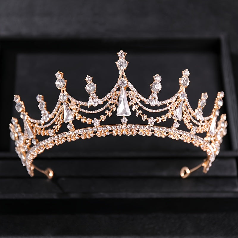 Rhinestone Princess Tiara Crystal Headbands Wedding Party