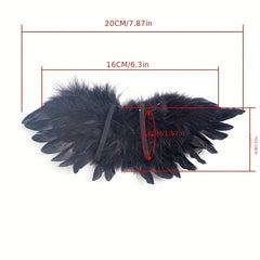 DIY Mini Feather Angel Wing for BJD Doll Clothes 1/6 1/4 1/3 Newborn Props