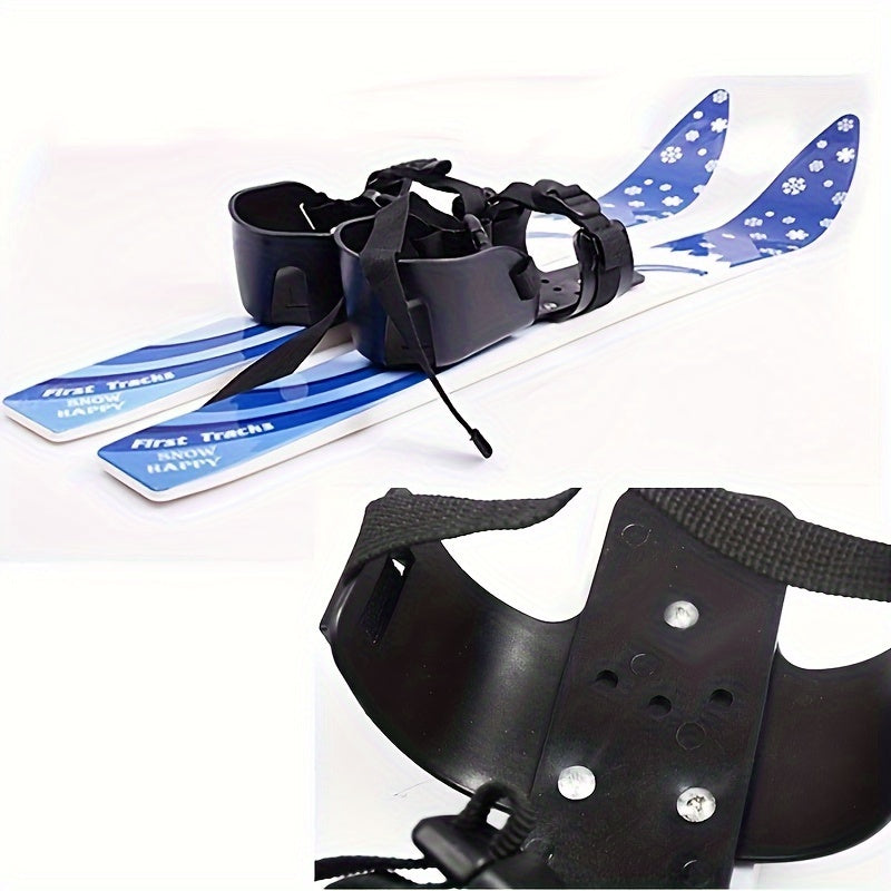 Snow Skiing Pole Set with Bindings for Beginners