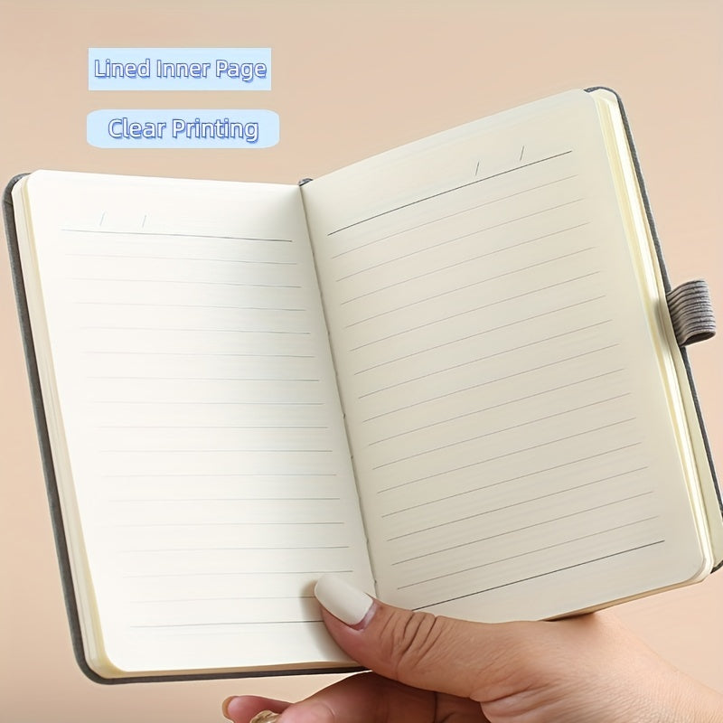A6 Pocket Notebook Mini Ruled Lined Journal Portable Smooth College Leather