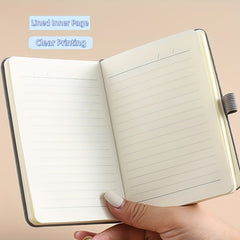 A6 Pocket Notebook Mini Ruled Lined Journal Portable Smooth College Leather