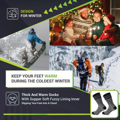 Men's Thermal Athletic Socks - Running Hiking Ski Socks