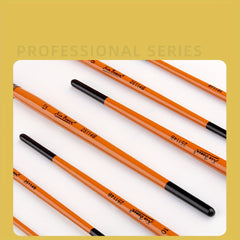 12pcs Synthetic Acrylic Paint Brushes Brass Ferrules Birch Handles