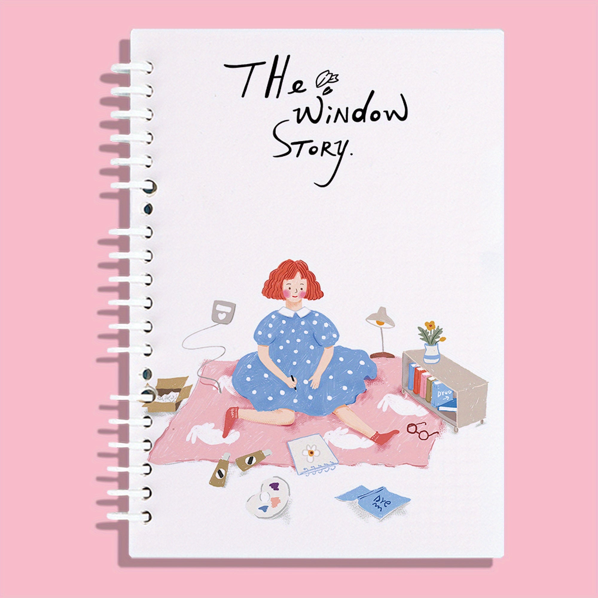 Cartoon Girl Succulent Plant Coil Book A5 Loose-leaf 60 Sheets