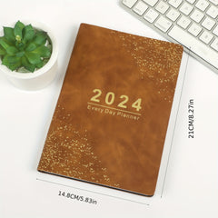 Daily Schedule Book Soft Leather Calendar Book Plan Book