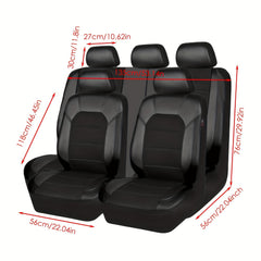 Car Seat Cover Set PU Leather Seat Protection for Most Cars