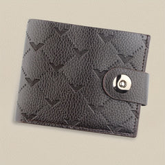 Men's Casual Coin Wallet PU Leather Zipper Closure Multiple Credit Card Holder