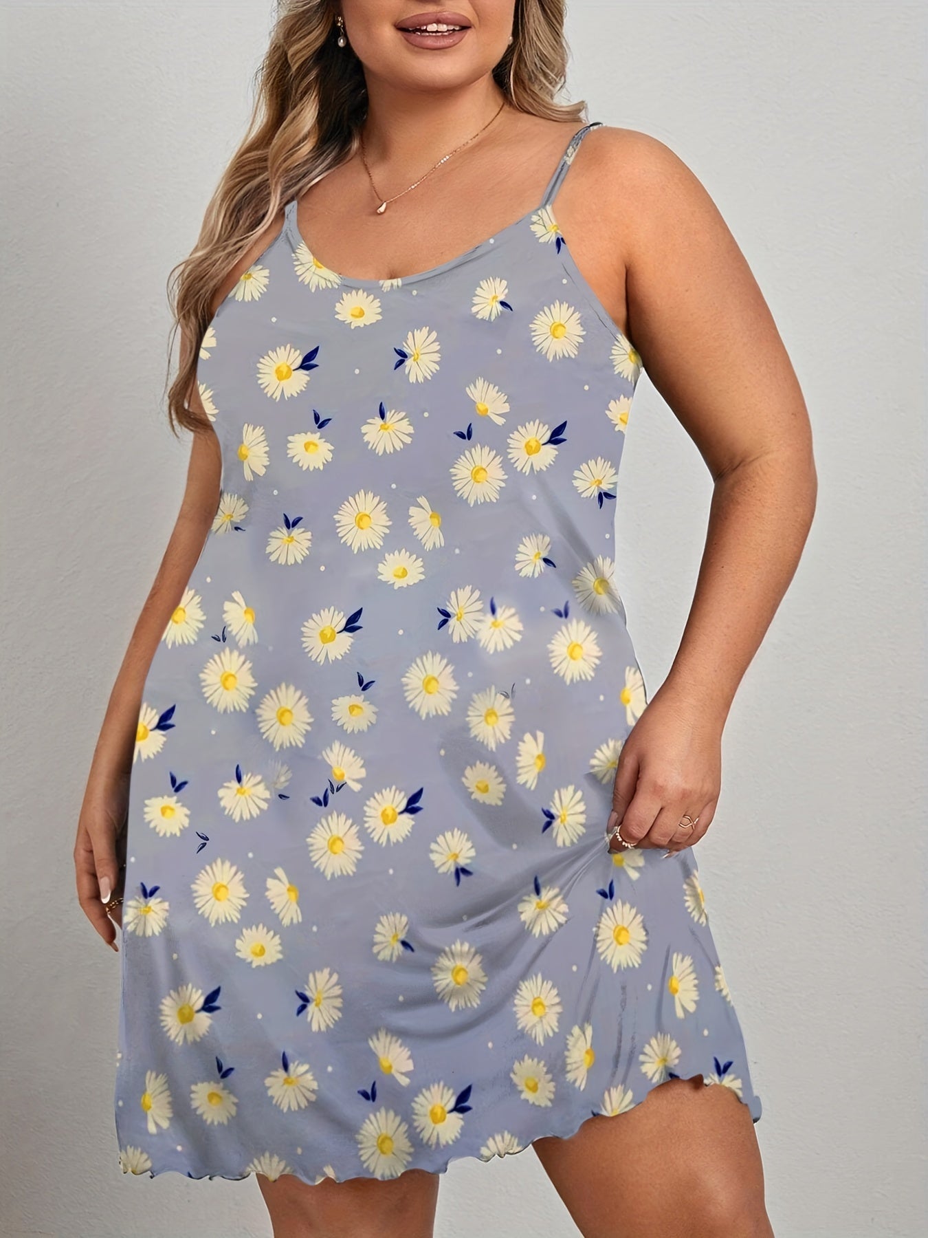  Daisy Print Cami Sleep Dress