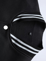 Men's Bear Print Casual Lightweight Fleece Jacket