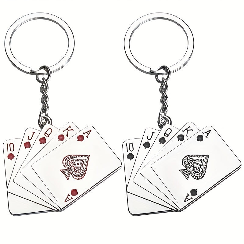 Creative Playing Card Keychain Bag Backpack Pendant Halloween Gift