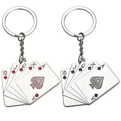 Creative Playing Card Keychain Bag Backpack Pendant Halloween Gift