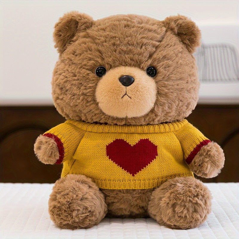 Soft Teddy Bear Sweater Plush Toy for Home Decoration