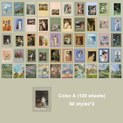 Vintage Scrapbook Paper Mini Non Sticky Journaling Supplies 100 Sheets