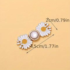 Daisy Adjustable Waist Tightener Button Pants Jeans Skirts Collar Buttons Breast