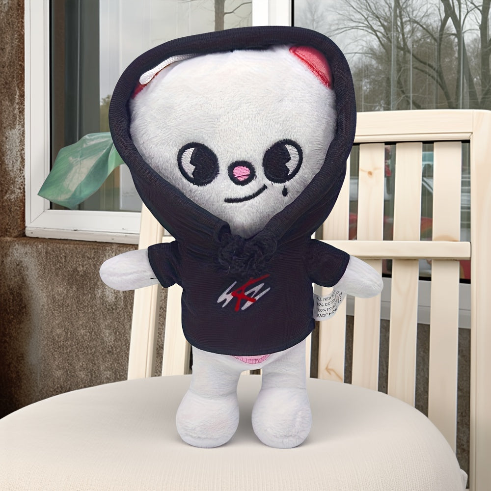 Cute Gray Wolf Plush Doll in Hoodie - Perfect Gift for Kids
