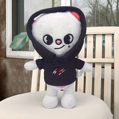 Cute Gray Wolf Plush Doll in Hoodie - Perfect Gift for Kids