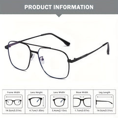 Retro Double Beam Men's Anti Light Business Glasses