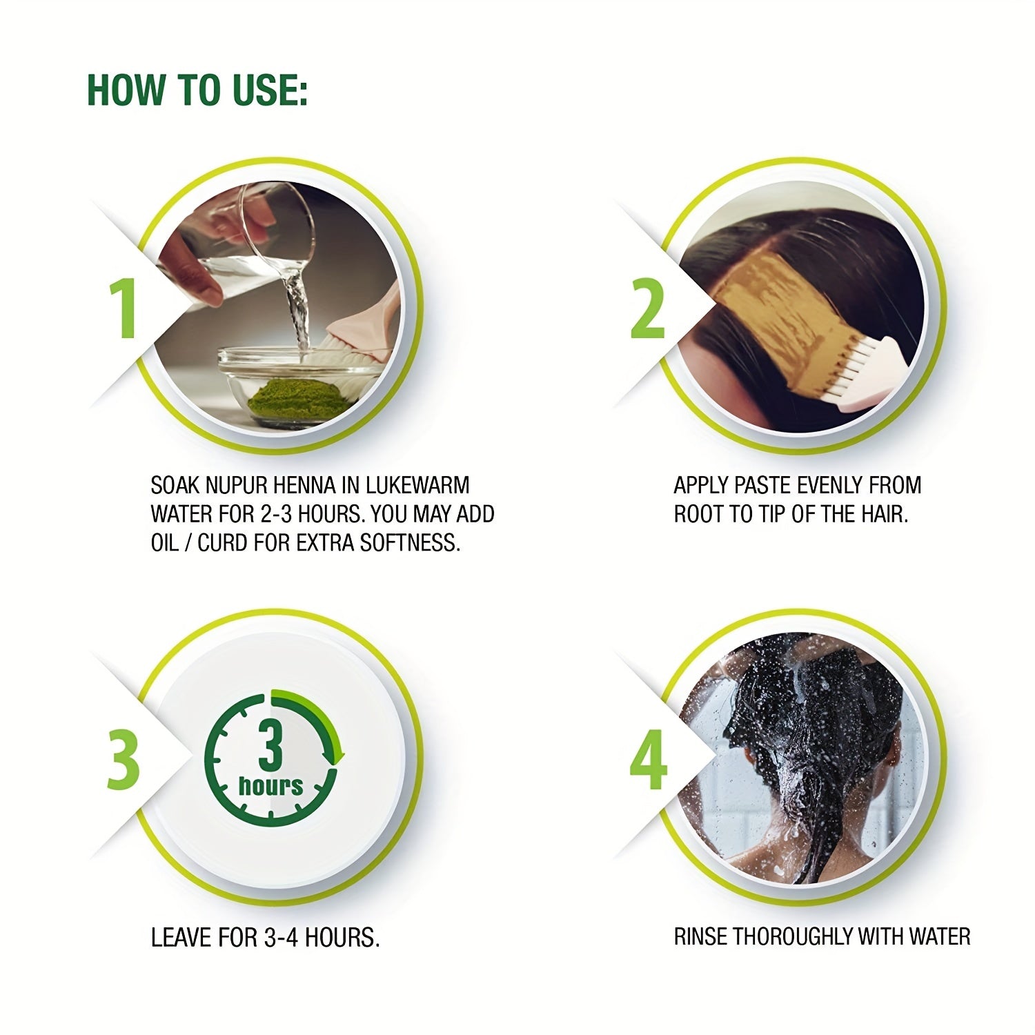 Plant Pure Henna Powder Hair Dye to Cover Gray Hair, Natural Hair Care Powder