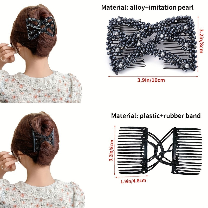 Elastic Hair Comb Insert Comb Versatile Hair Clip Female Headwear