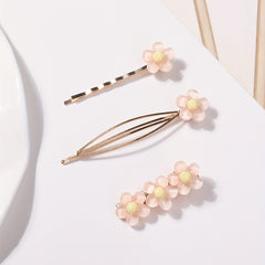 3pcs Flower Hair Clip Bobby Pin Side Clip Bangs Clip Floral Hair Accessories