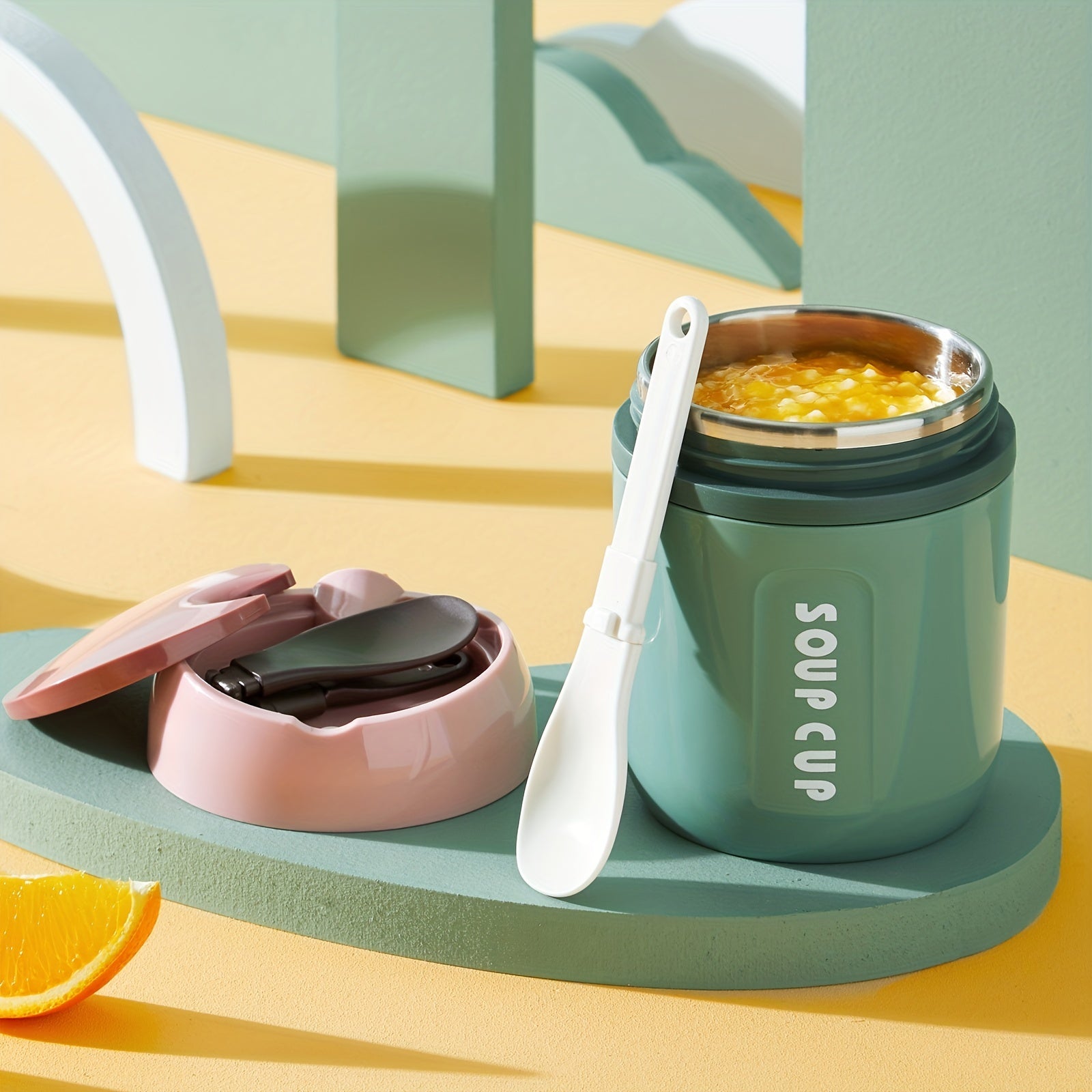 RYBACK Insulated Food Jar 480ml Stainless Steel Lunch Container with Spoon