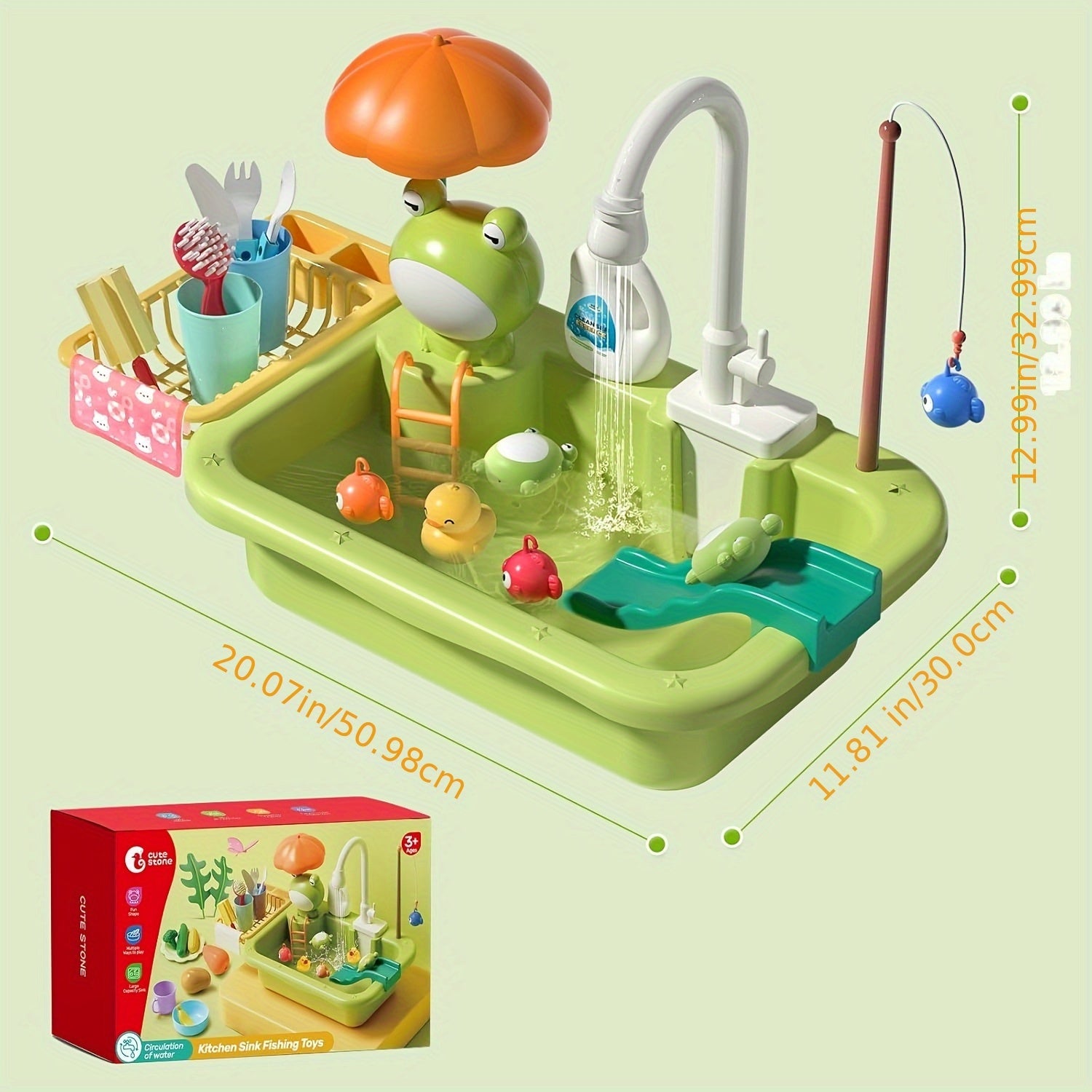 Kitchen Sink Toys with Faucet for Kids