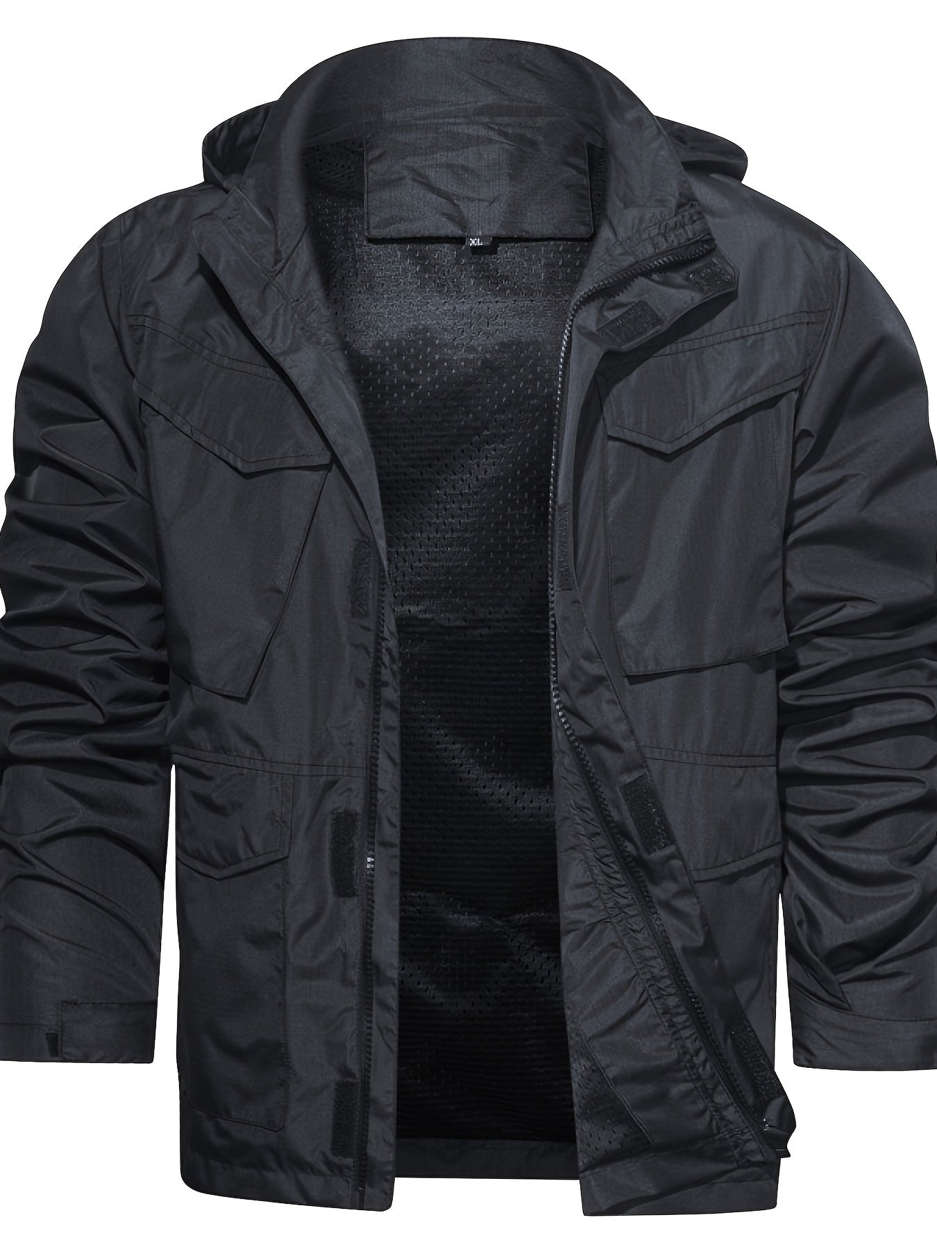 Men's Lightweight Hooded Trench Jacket