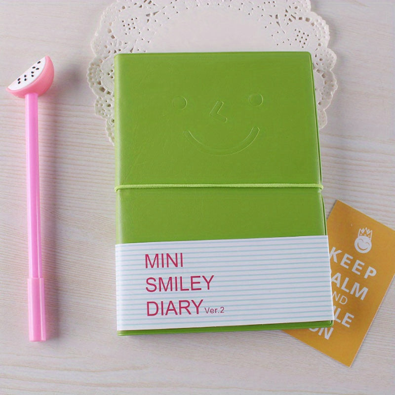 Mini Smiley Face Journal Set with PU Leather Case