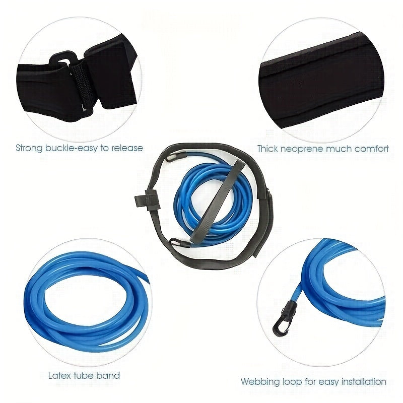 Adjustable Swim Training Resistance Belt Elastic Resistance Bands