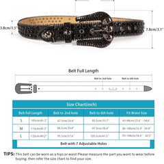Skull Metal Buckle Belt Bling Rhinestone Western Hip Hop Jeans Pants Belts