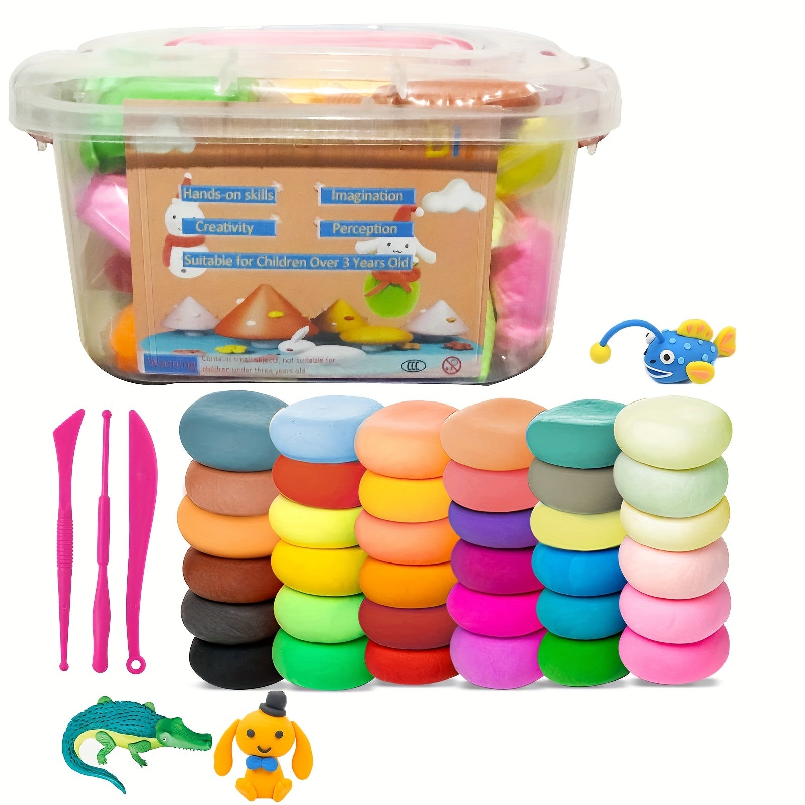 Air Dry Clay 36 Colors Soft & Ultra Light Modeling Clay For Students