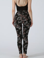 Camo Print Lounge Pants Casual Slim Elastic Waistband Pants