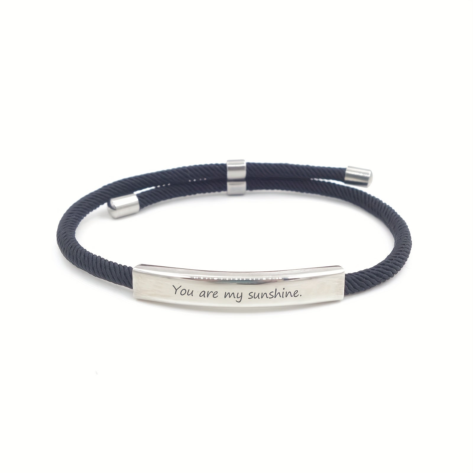 Custom Engraved Pet Name Stainless Steel Braided Pet Bracelet