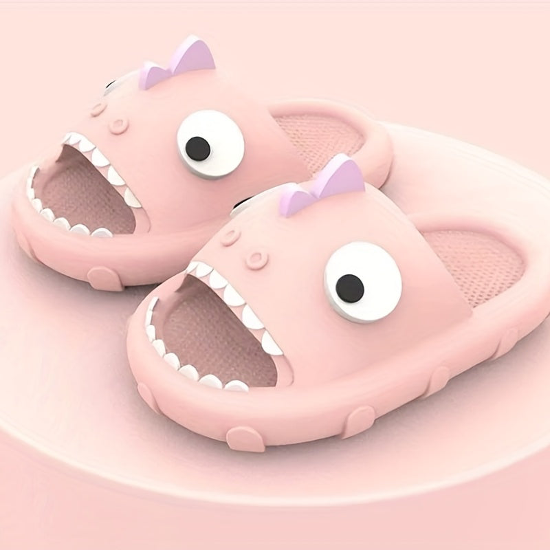 Women's Cartoon Shark Novelty Slippers Open Toe Platform PVC House Slides