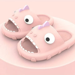 Women's Cartoon Shark Novelty Slippers Open Toe Platform PVC House Slides
