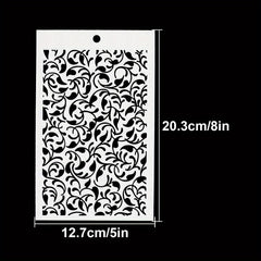 Leaf Background Stencils for DIY Art Painting on Wood, Fabric, Wall - 20x12cm