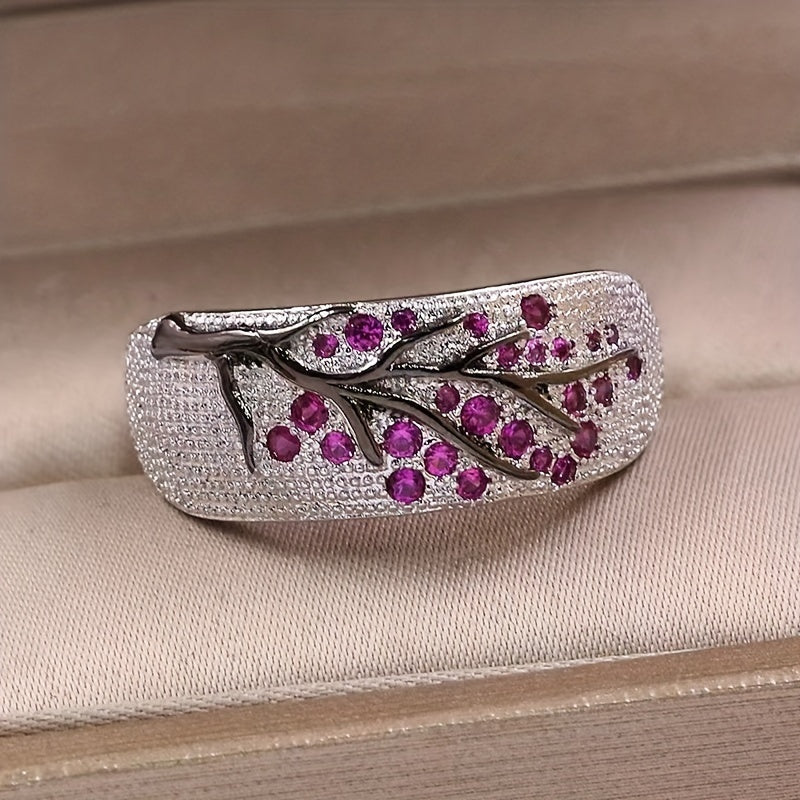 Tree Of Life Zircon Ring For Women & Girls