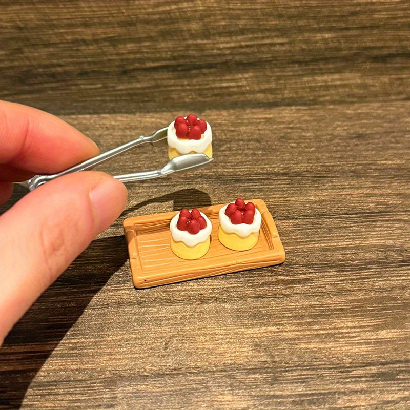 Strawberry Cake&Clip with Tray Dollhouse Accessories