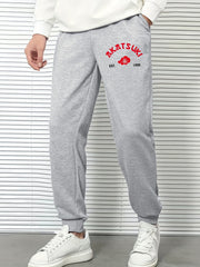 Red Cloud Print Men's Sports Pants Drawstring Jogging Trousers