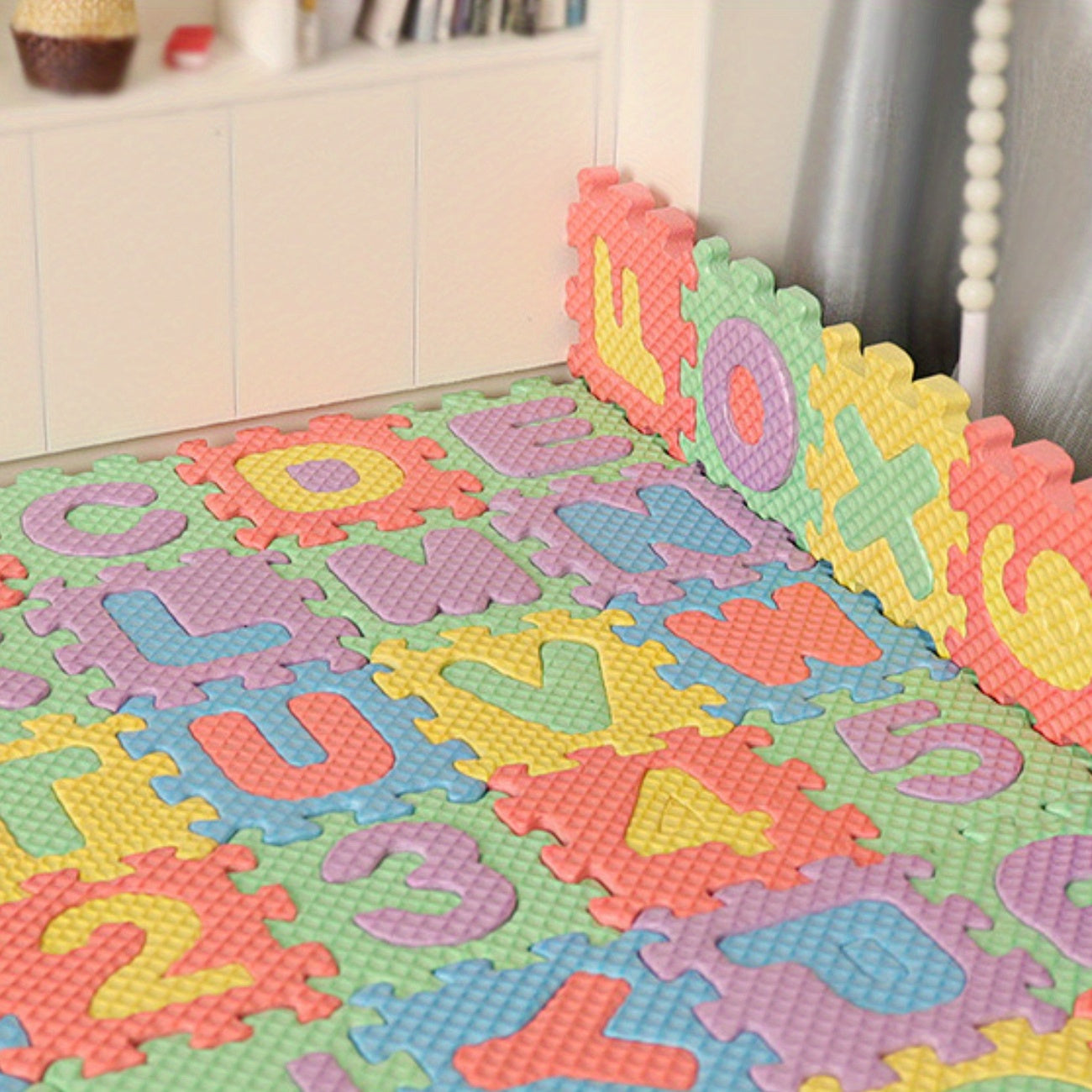72pcs Mini Puzzle Play Mat Colorful Educational Toy for Youngsters
