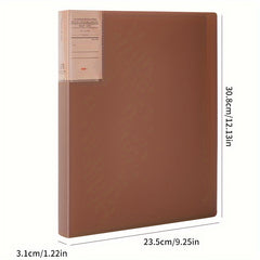 15pcs Retro Info Book A4 Size Brown Waterproof Material Test Paper Storage Bag