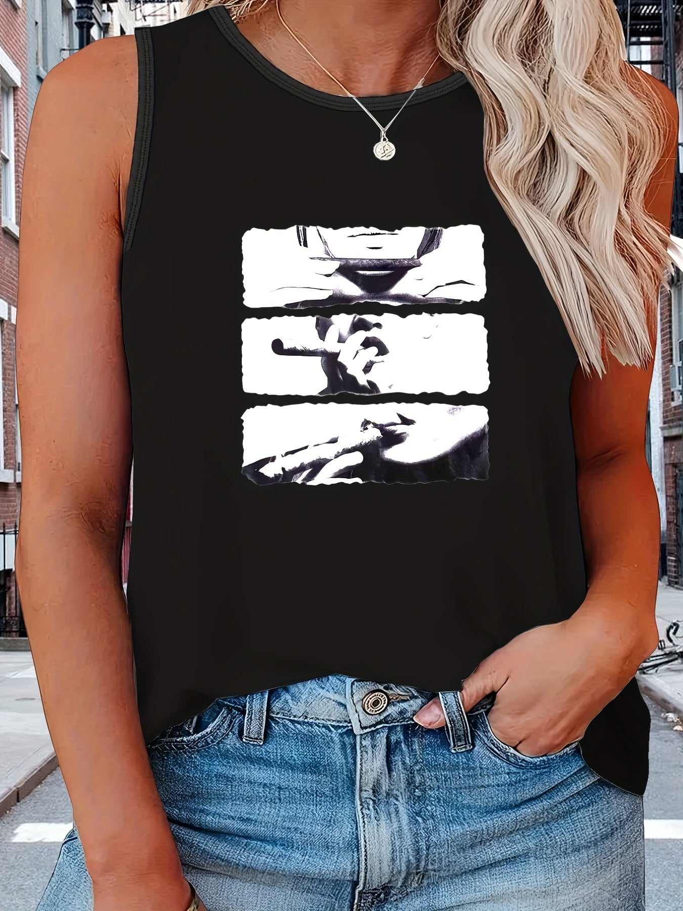  Graphic Print Tank Top for Women
