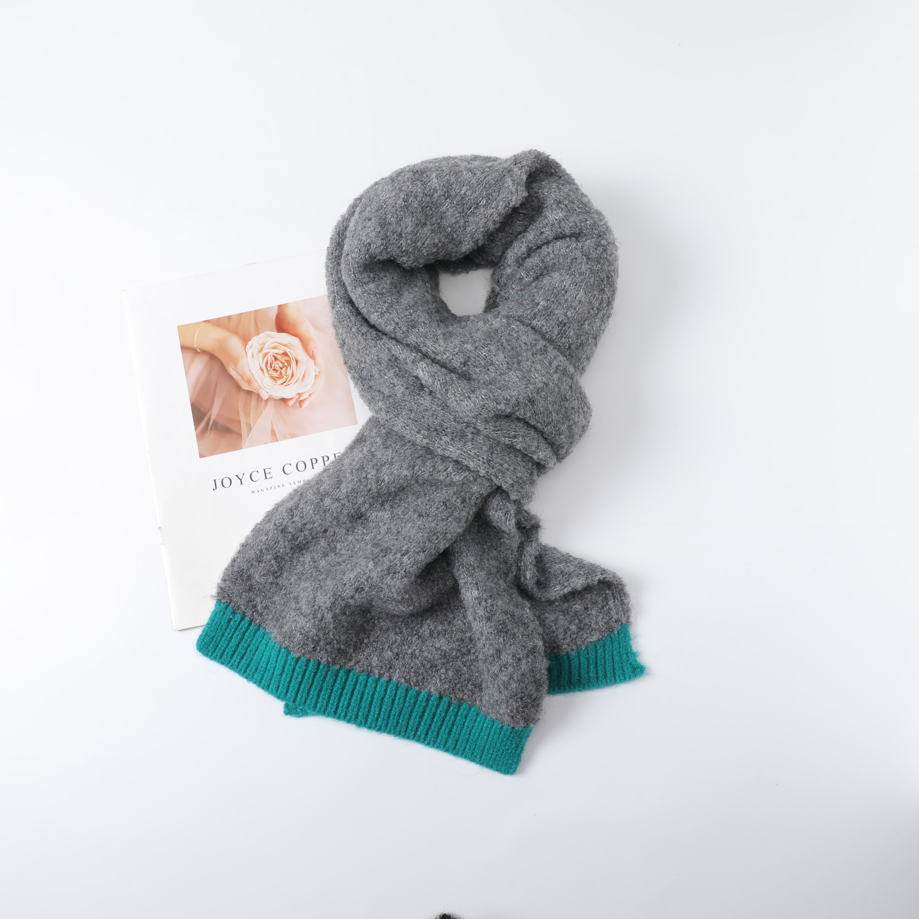 Women's Plush Knit Shawl for Winter Warmth